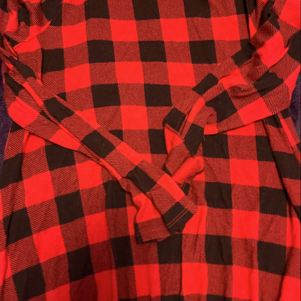This is a kids red and black plaid shirt I got when I was probably 12?